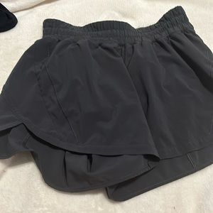 Lululemon dark grey Track that shorts. Size 8. 5”